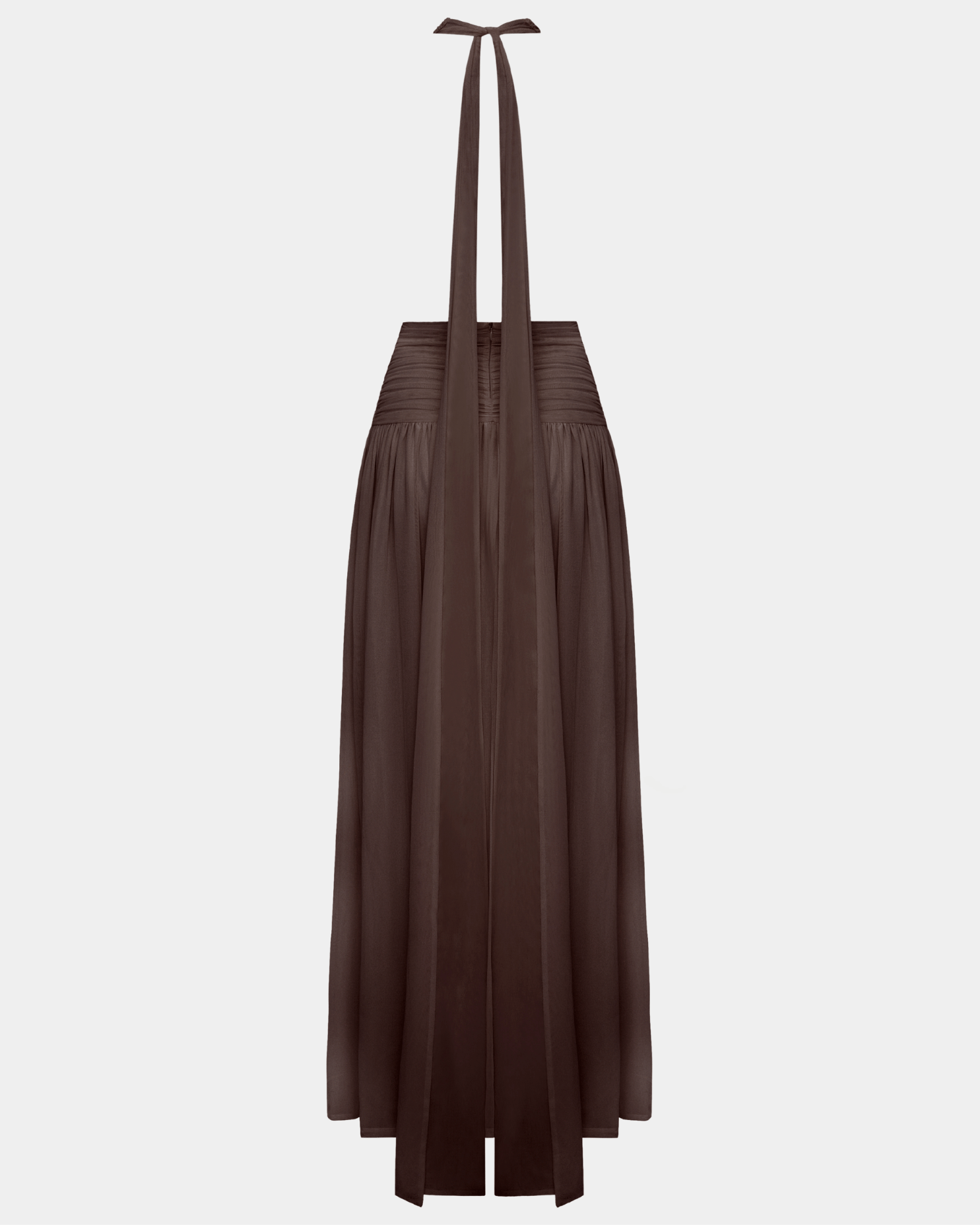 The Halter Slit Gown - Black
