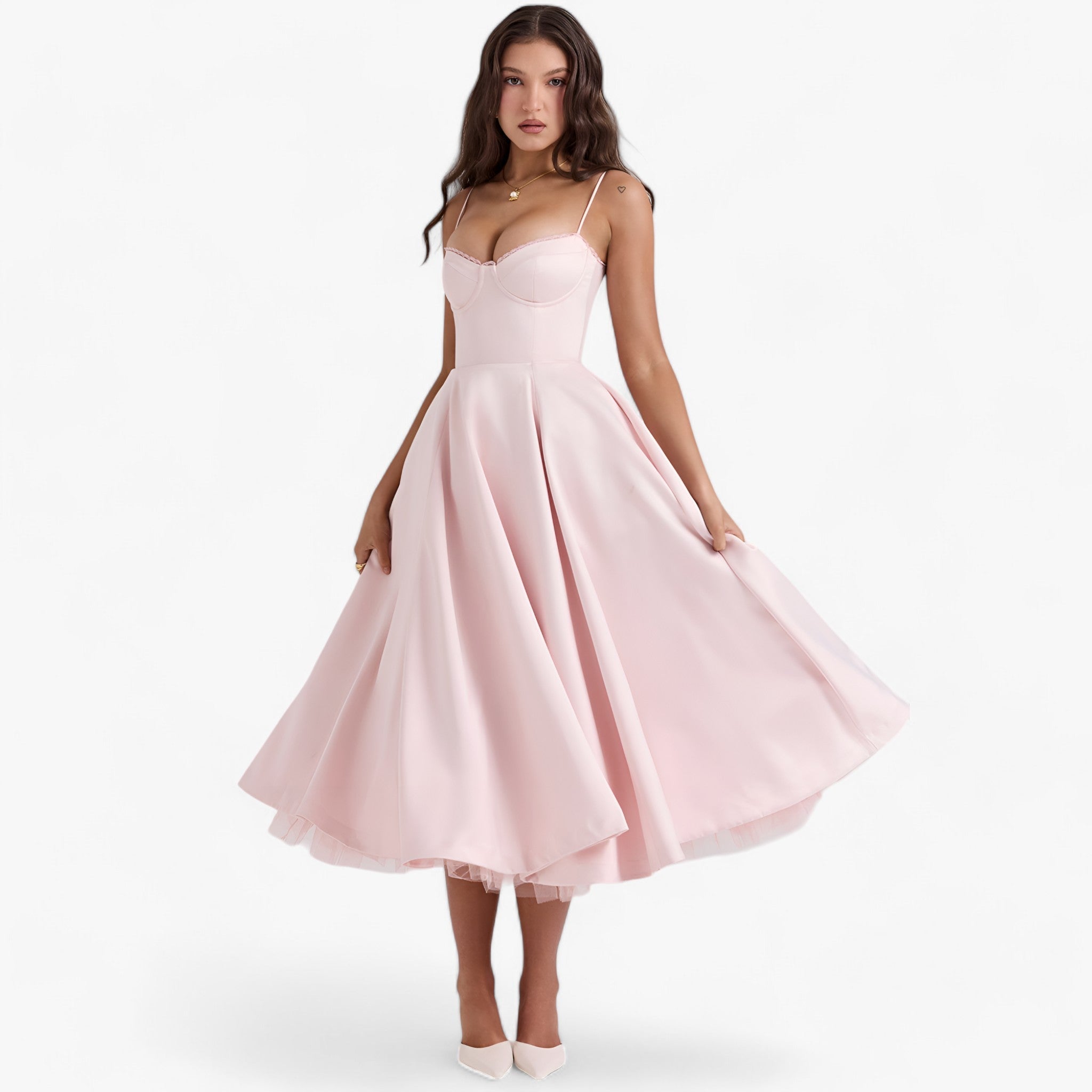 Long Gala Dress with an Elegant Wide-Cut Design