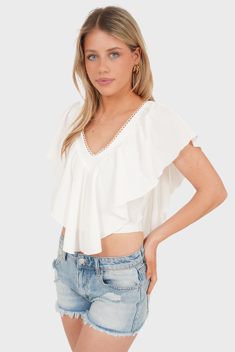 Vera top white