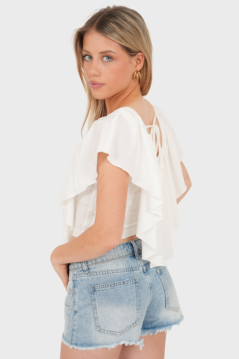 Vera top white