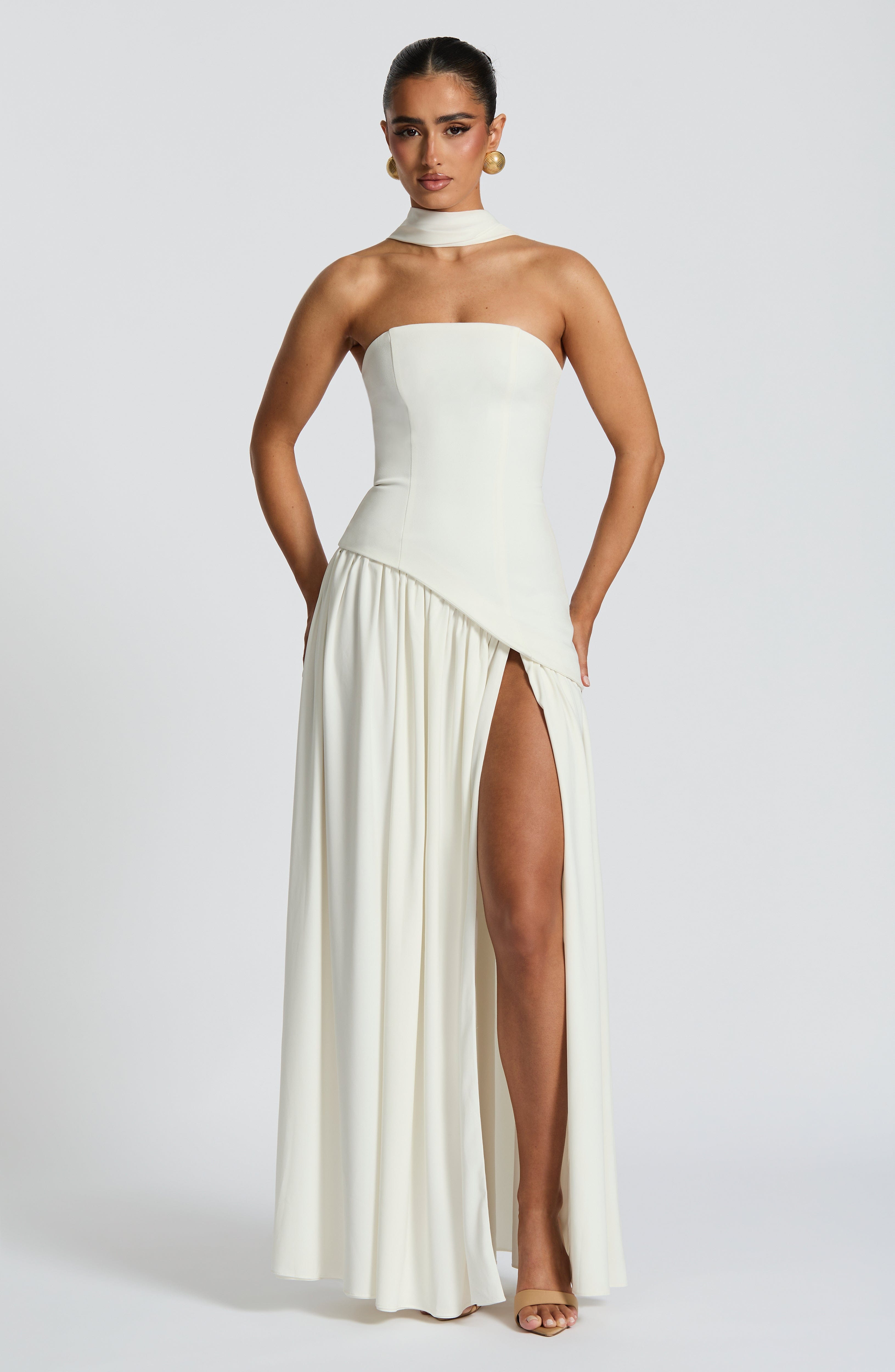 Maliyah Maxi Dress - Ivory White