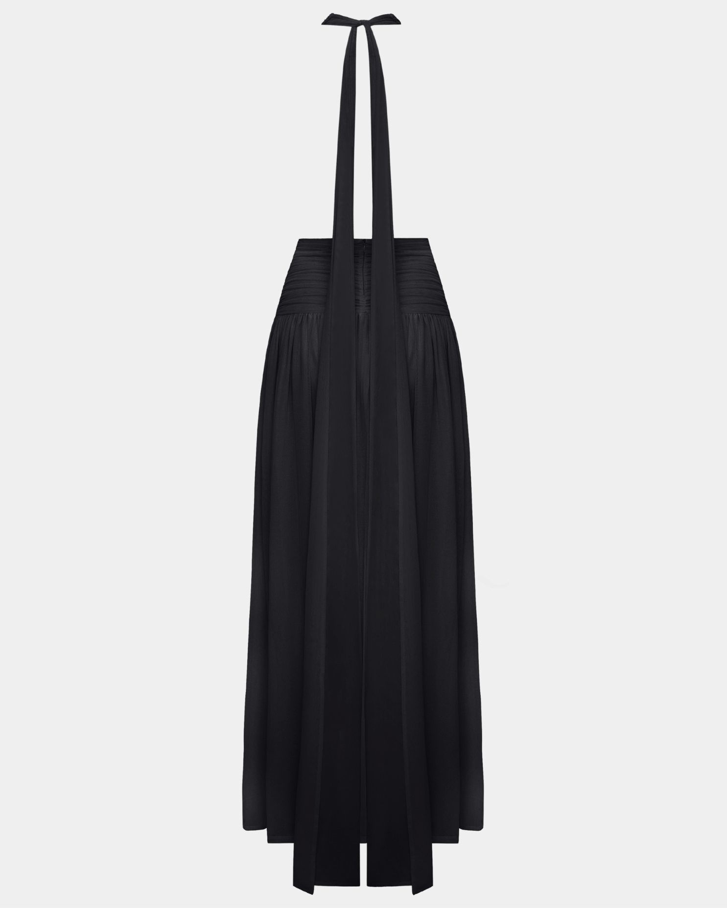 The Halter Slit Gown - Black