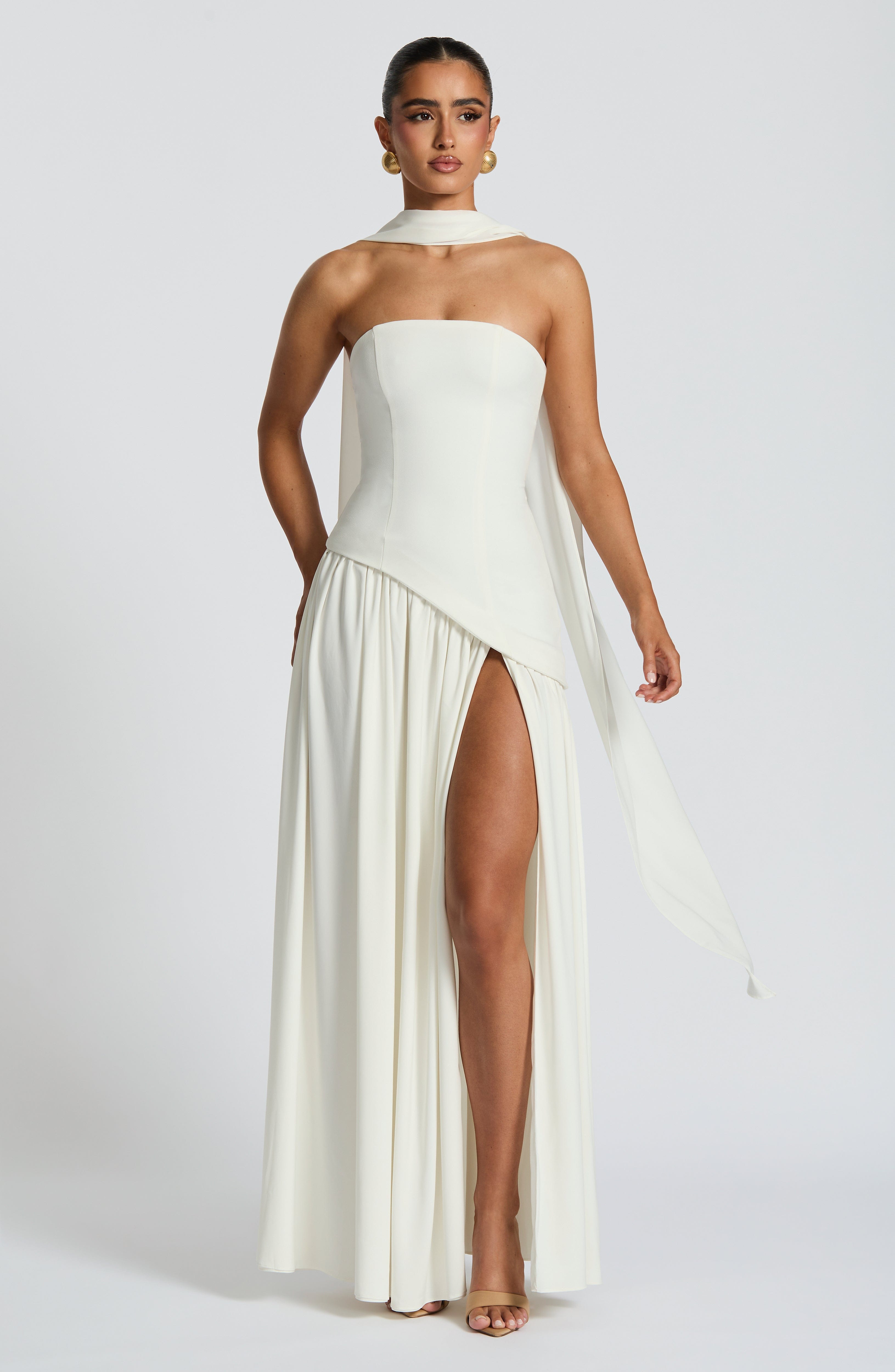 Maliyah Maxi Dress - Ivory White