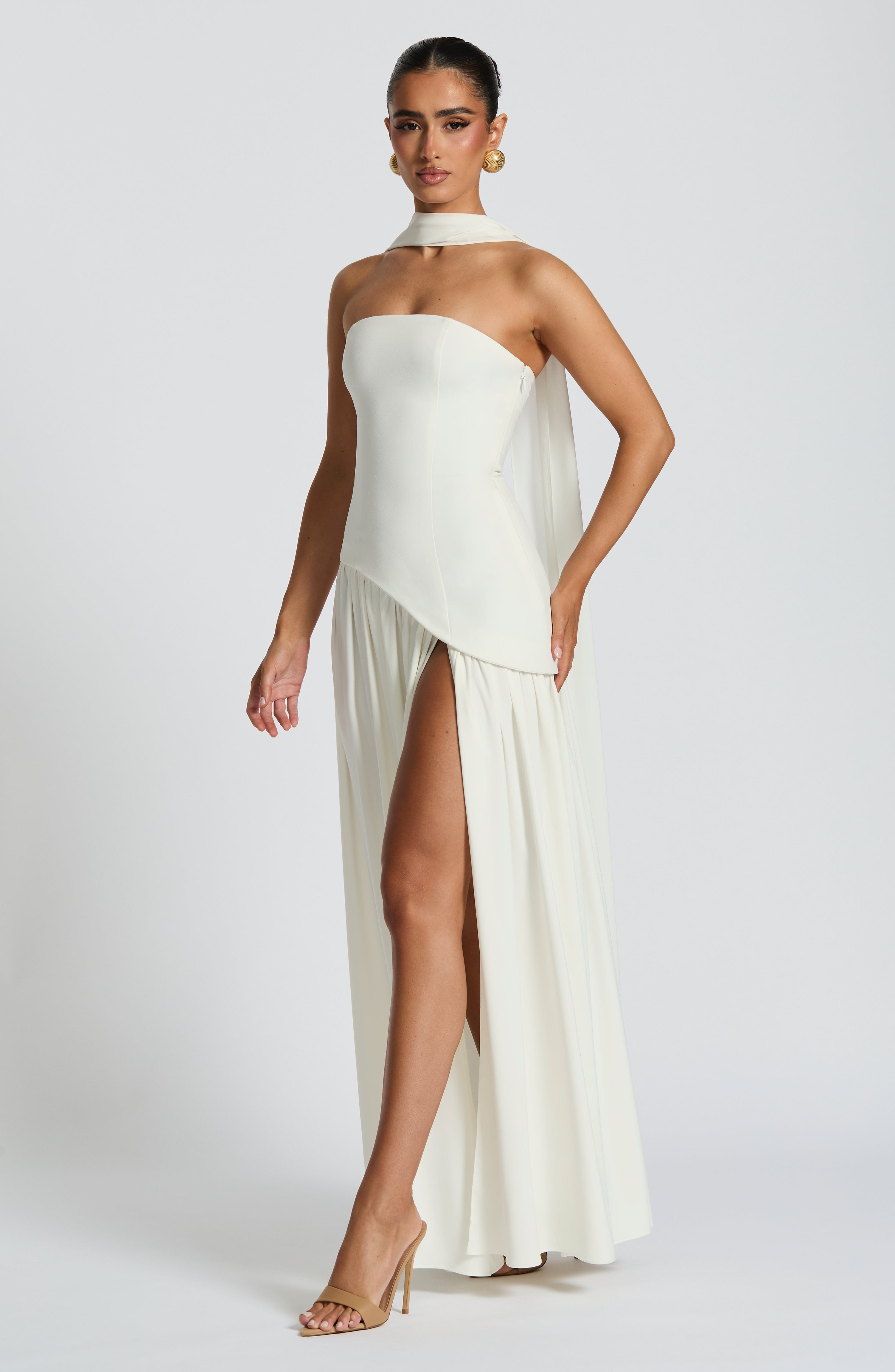 Maliyah Maxi Dress - Ivory White