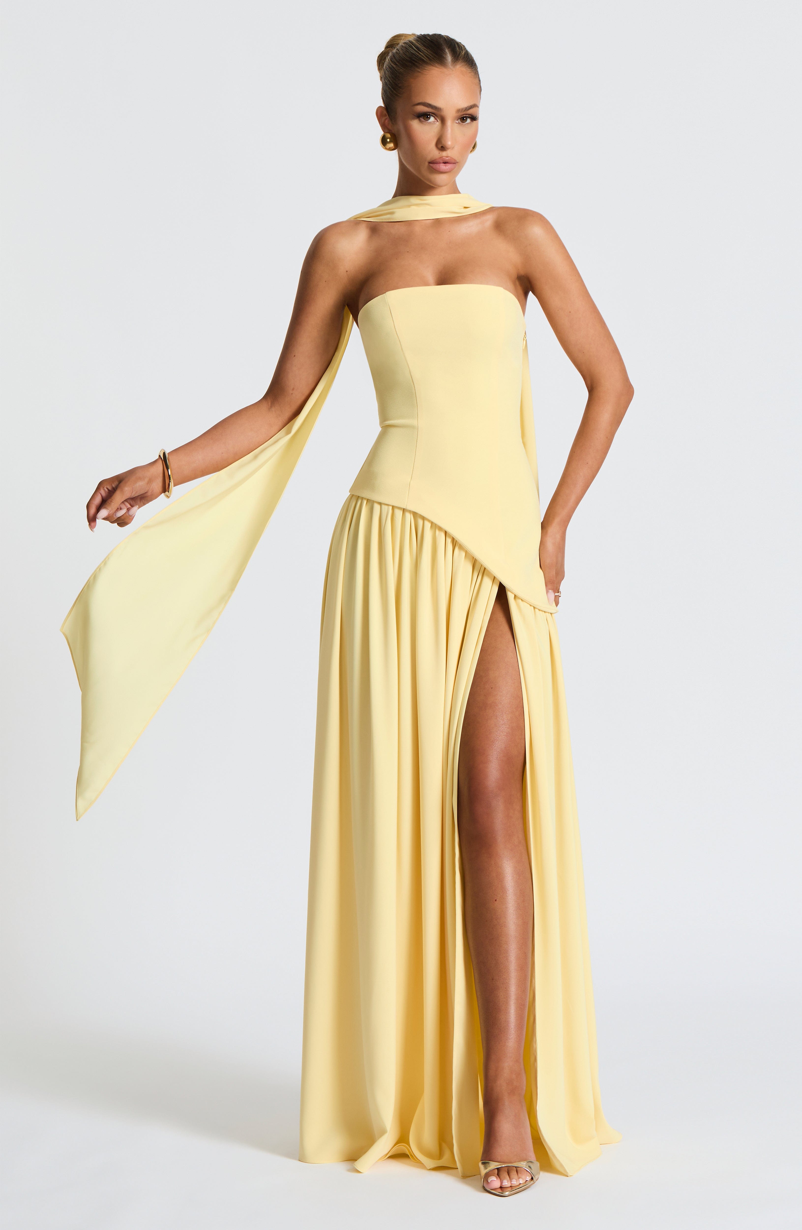 Maliyah Maxi Dress - Lemon Yellow